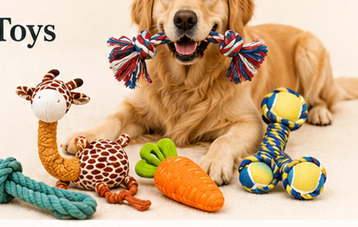 Dog rope toys and soft toys